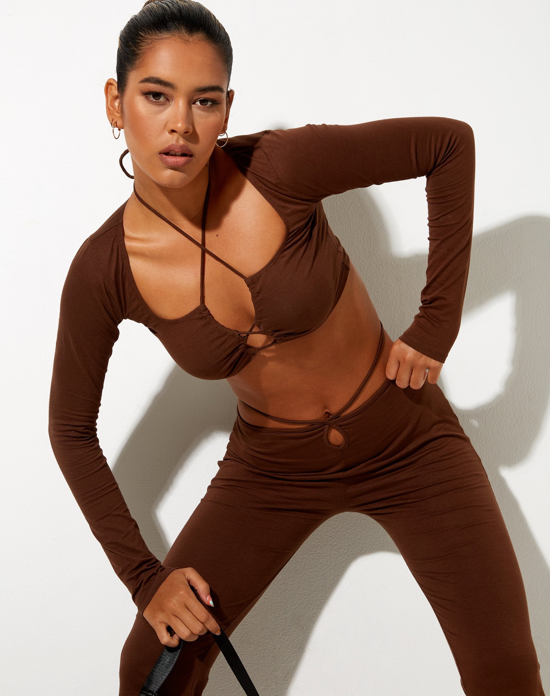Afbeelding van Rana Crop Top in Lycra Cacao