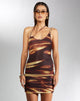 Afbeelding van MOTEL X IRIS Ranti Bodycon Jurk in Bleach Drip