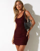 Afbeelding van Ranti Bodycon Dress in Mesh Brown