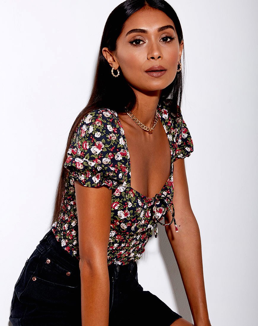 Afbeelding van Raquel Crop Top in Courtney Floral