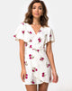 Afbeelding van Rawa Wrap Dress in Grunge Rose Ivory