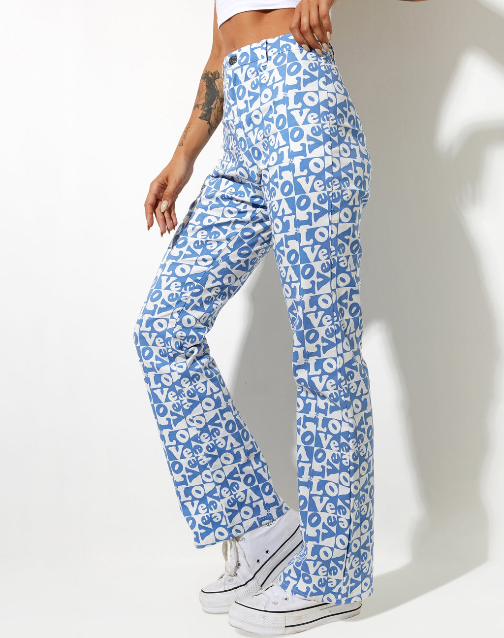 Zoven broek in blauw geruit