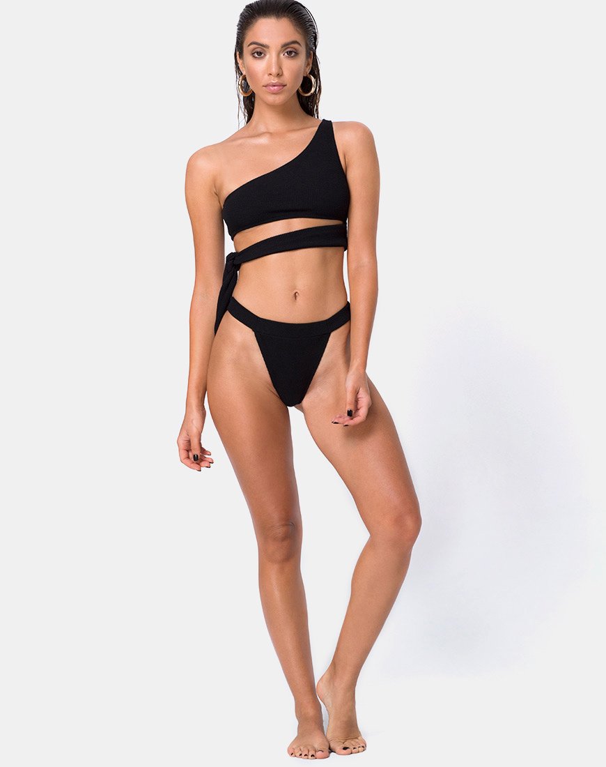 Afbeelding van Rawlins Bikinitop in Crinkle Rib Zwart