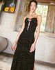 Afbeelding van Rayuma Maxi Dress in Zebra Flock Zwart