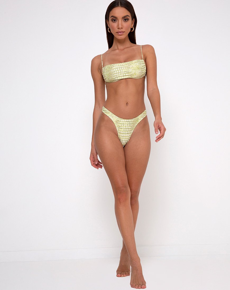 Afbeelding van Farida Bottom Bikini in Croc Green