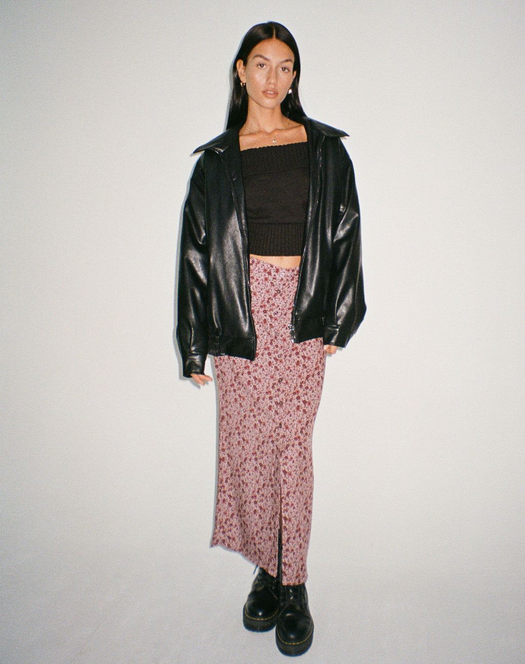 Relow Maxirok in 90's Bloemig Bourgondië