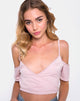 Afbeelding van Renta Cold Shoulder Crop Top in Satin Blush