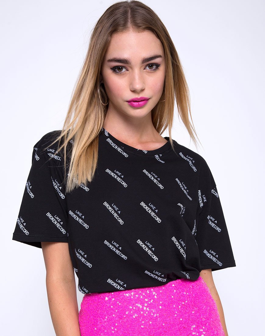 Oversized Basic Tee in Als een gebroken plaat