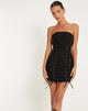 Afbeelding van Alisa Mini Dress in Tailoring Black