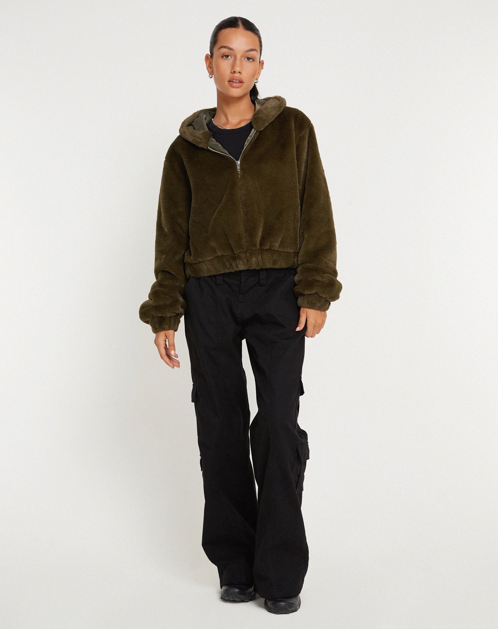 Afbeelding van Banowa Zip Up Jas in Olijf