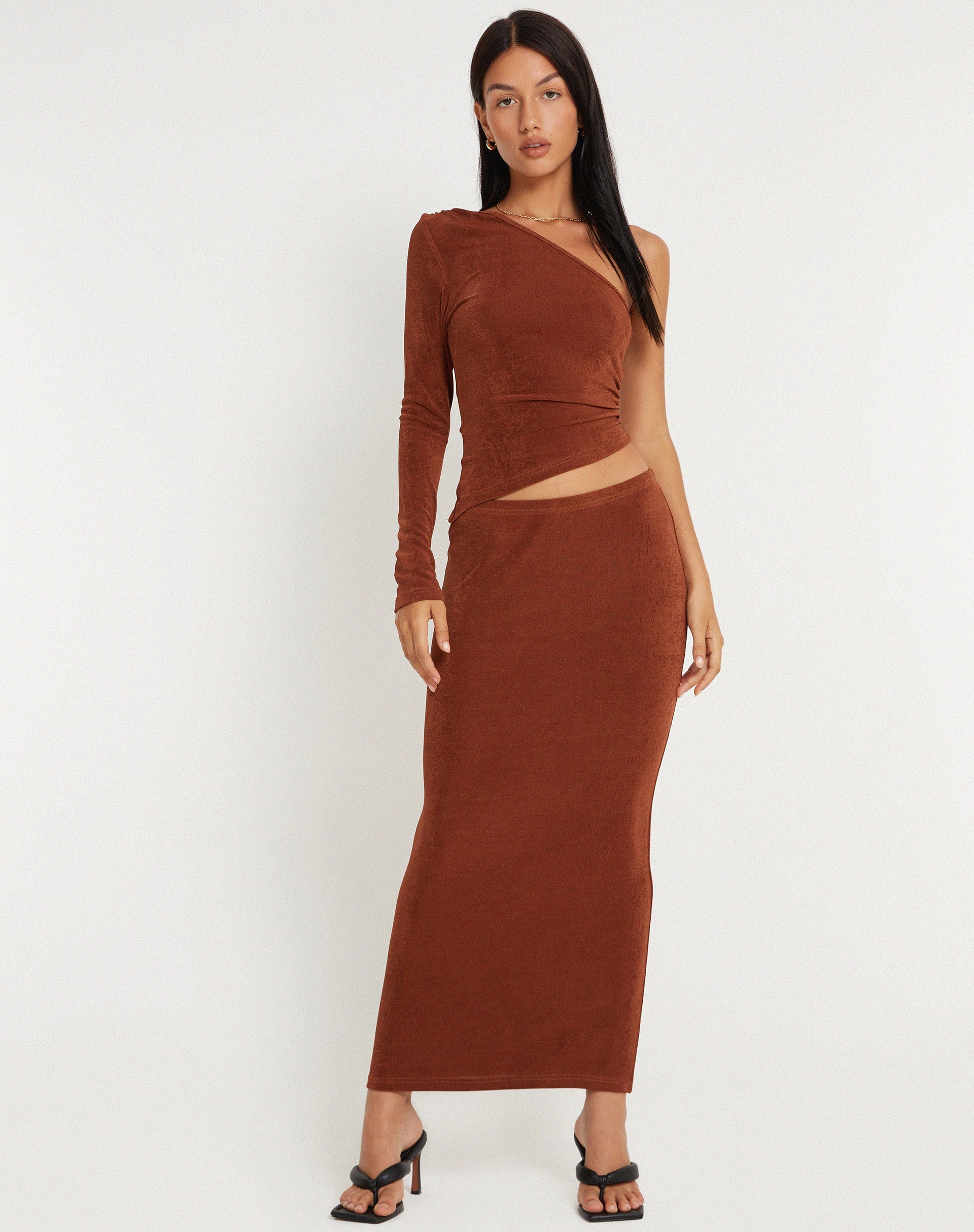 Afbeelding van Tulus Maxi rok in Coffee Bean