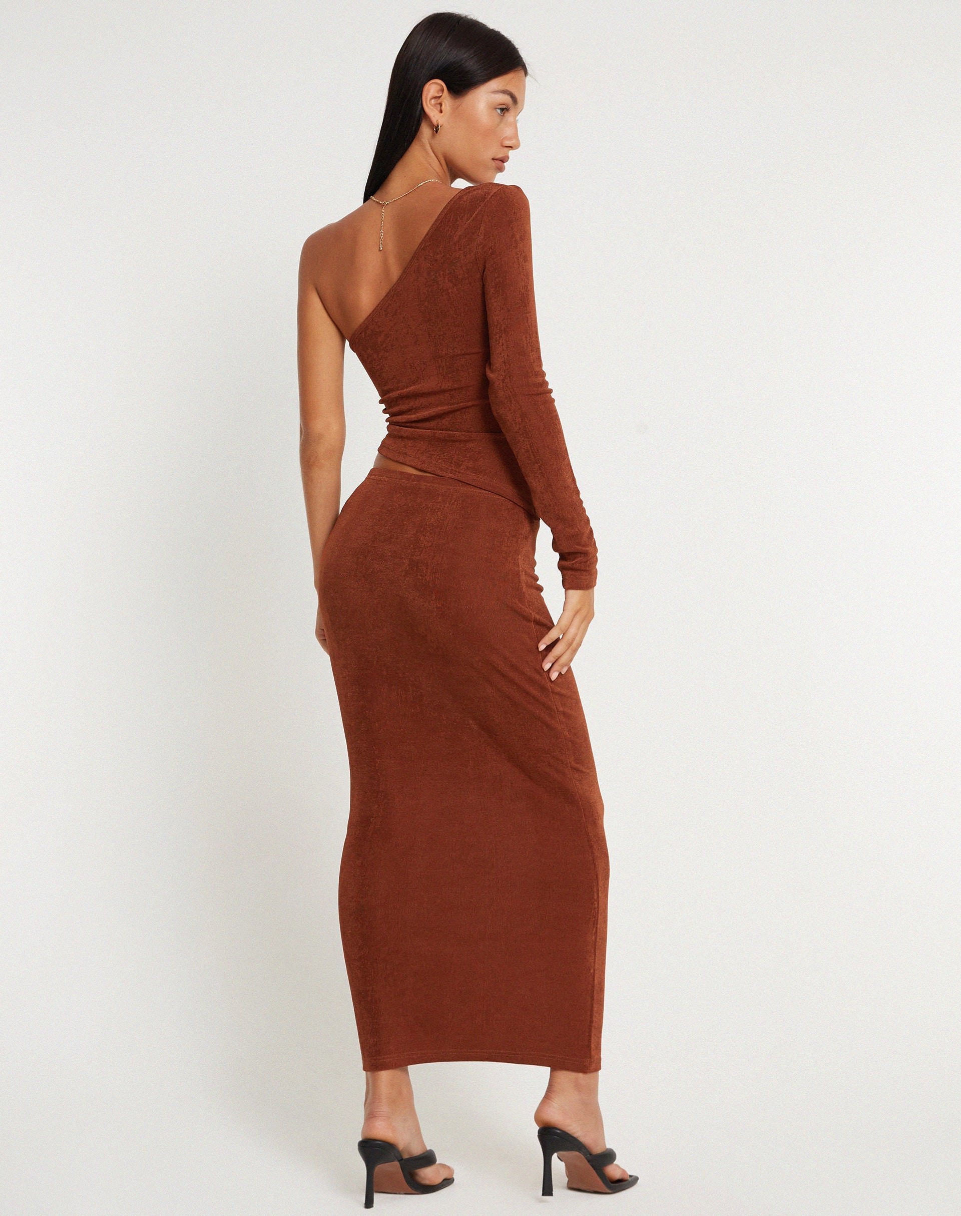 Afbeelding van Tulus Maxi rok in Coffee Bean
