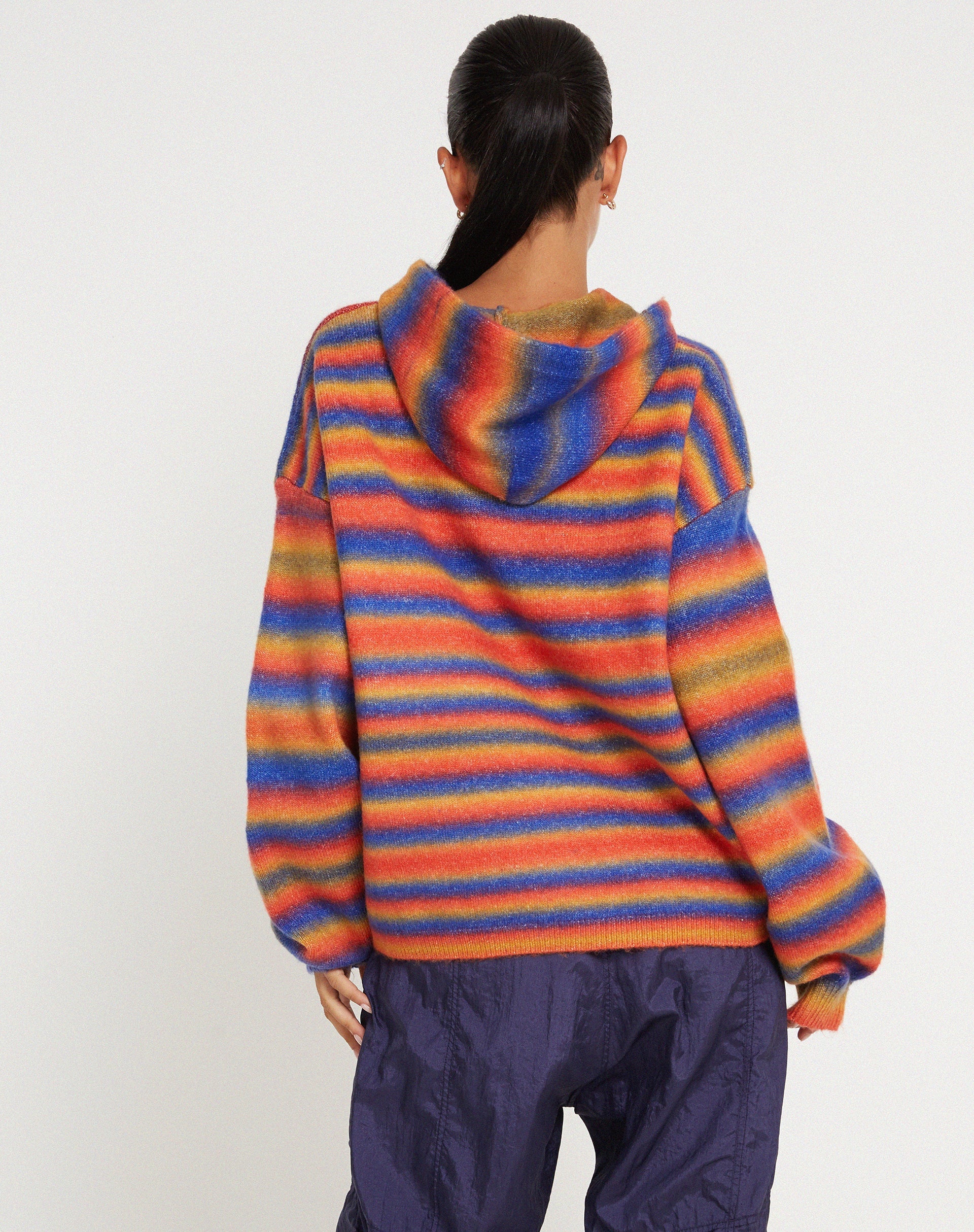 Afbeelding van Ehsan Hoodie in Rood Mix Streep