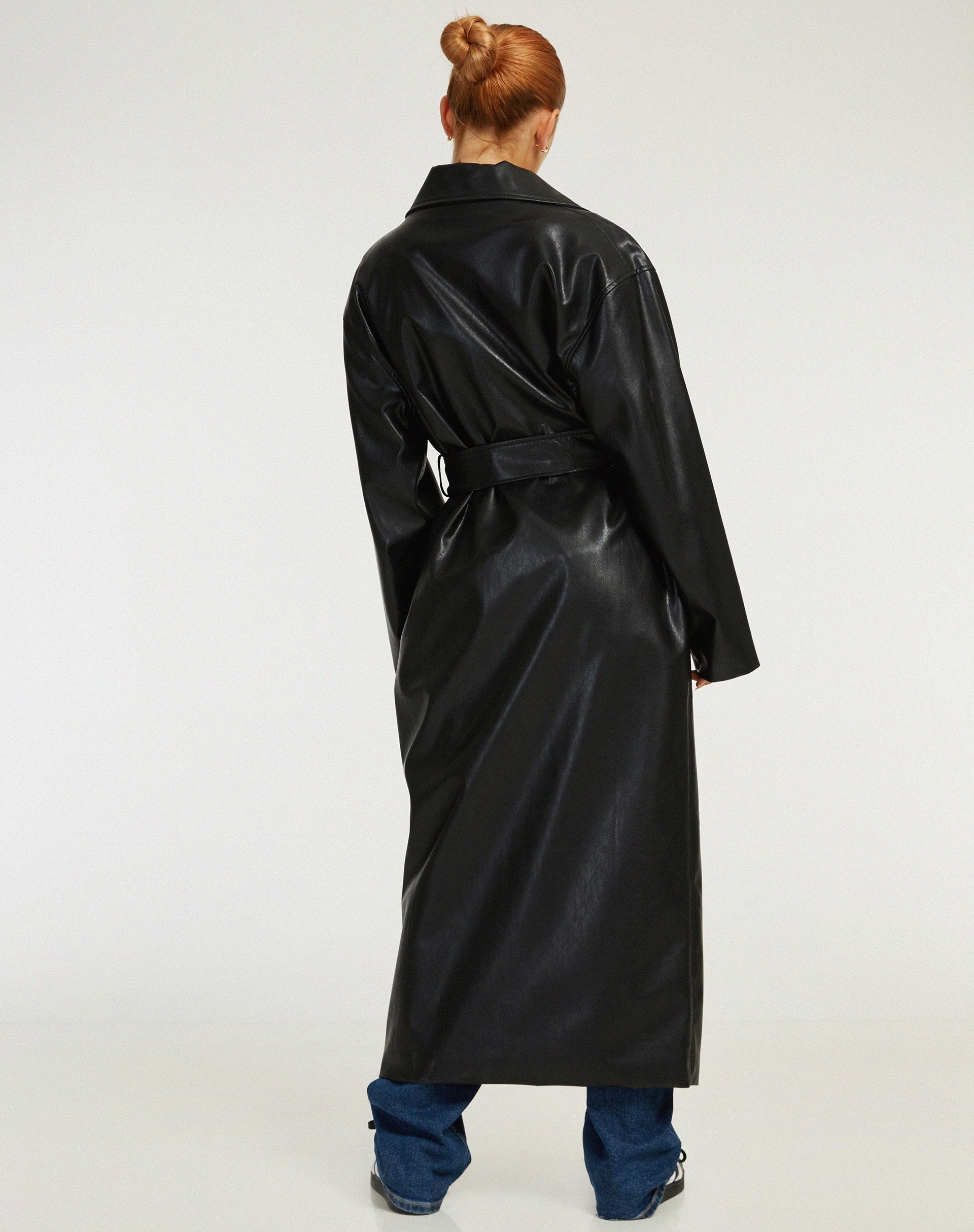 Afbeelding van Ejo Trenchcoat in PU Zwart