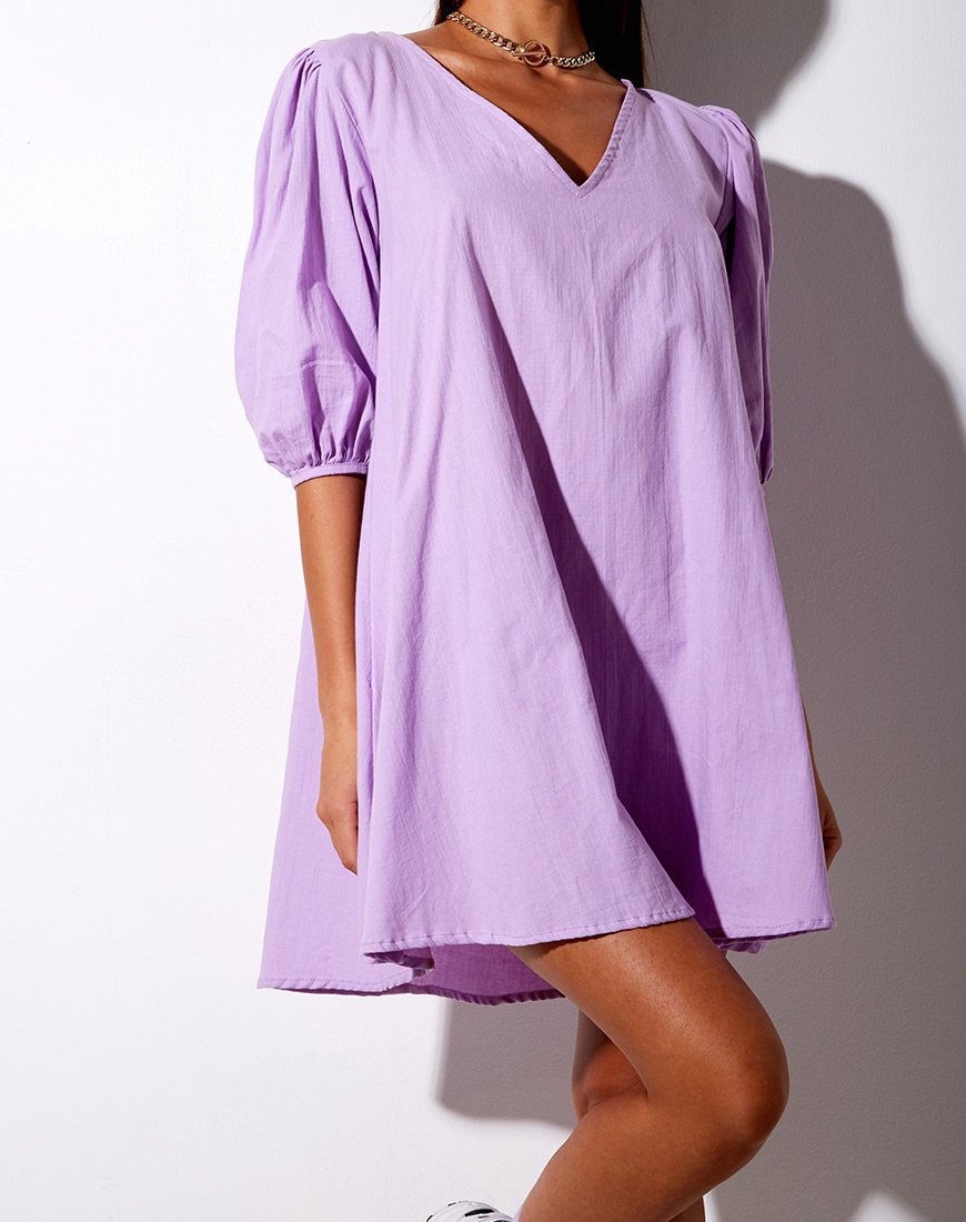 Elna Babydoll Jurk in Lila
