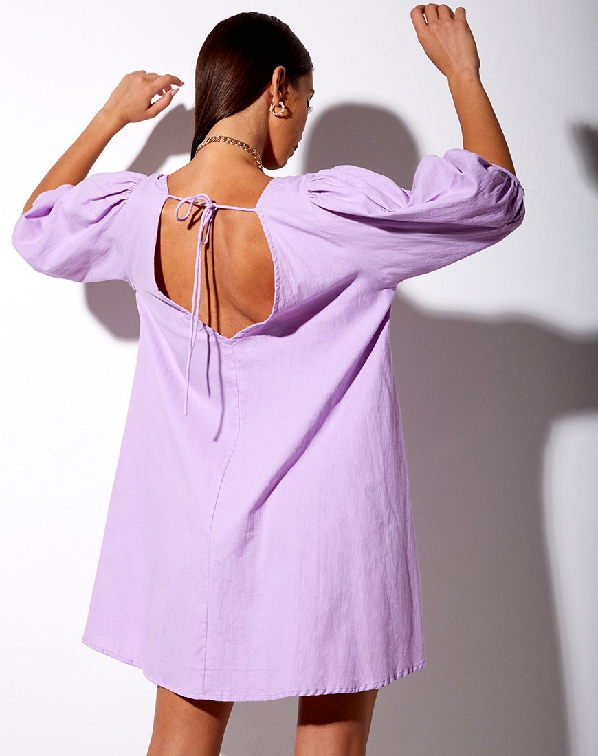 Elna Babydoll Jurk in Lila
