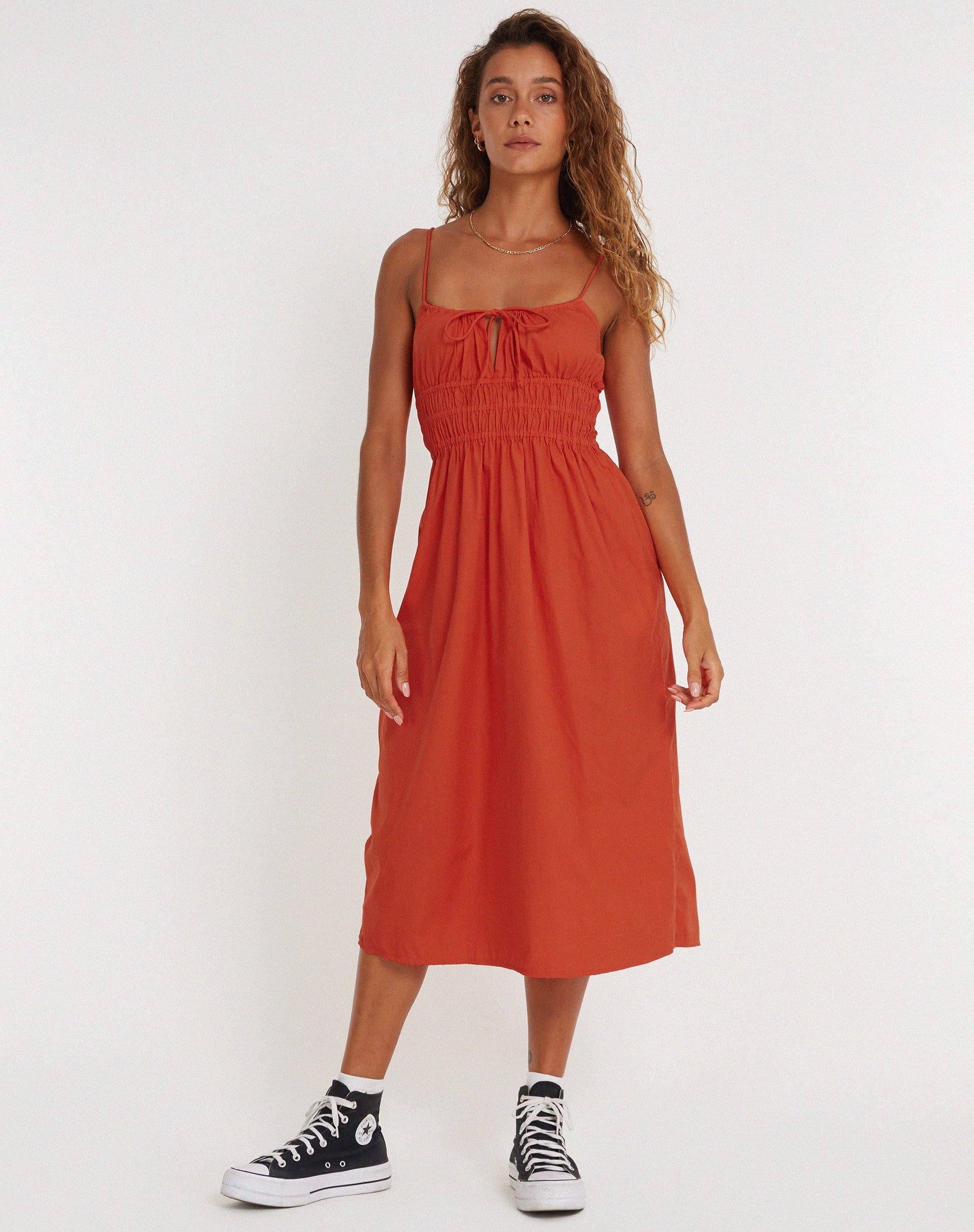 Afbeelding van Jayko Midi Dress in Oranje