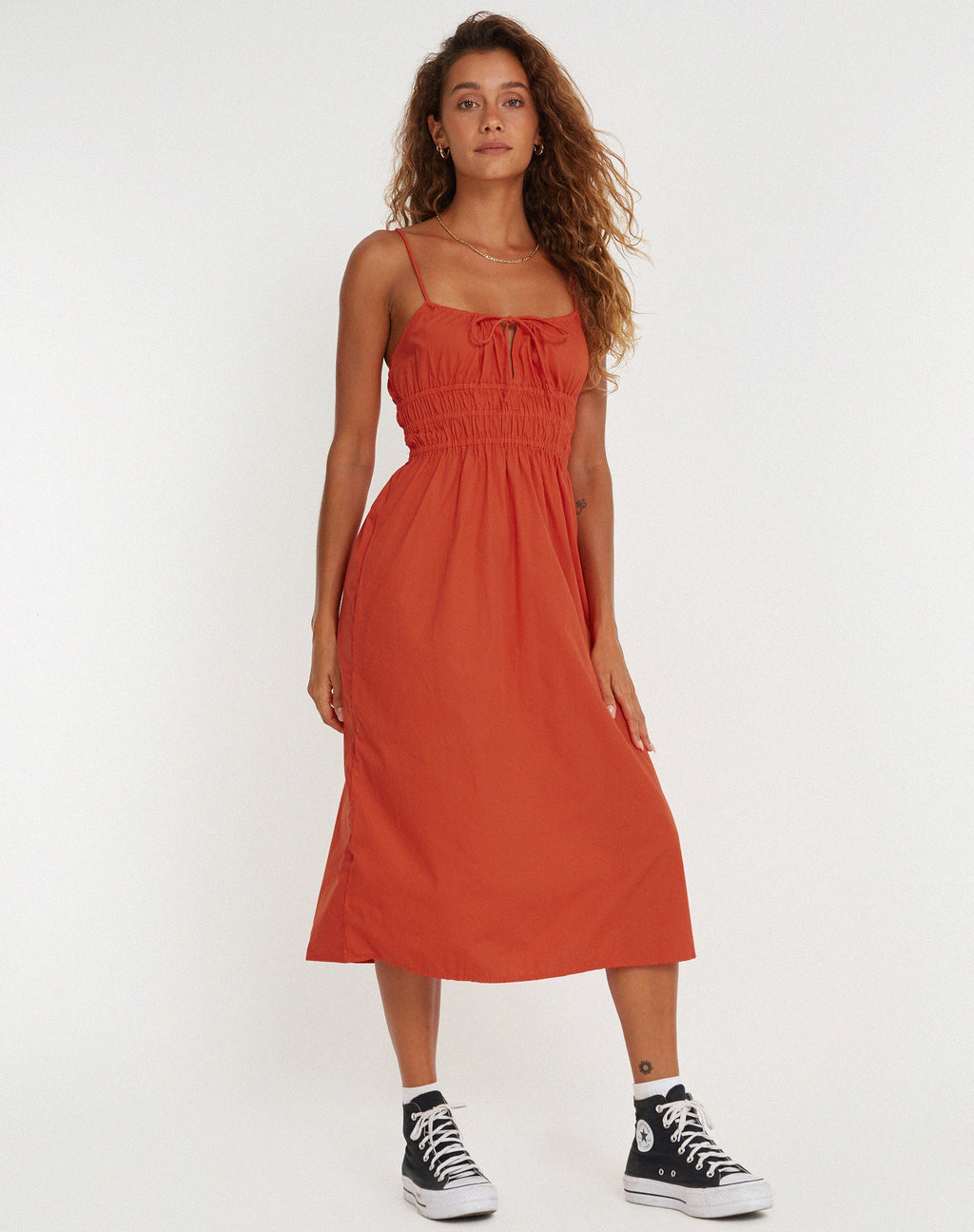 Jayko Midi Dress in Oranje