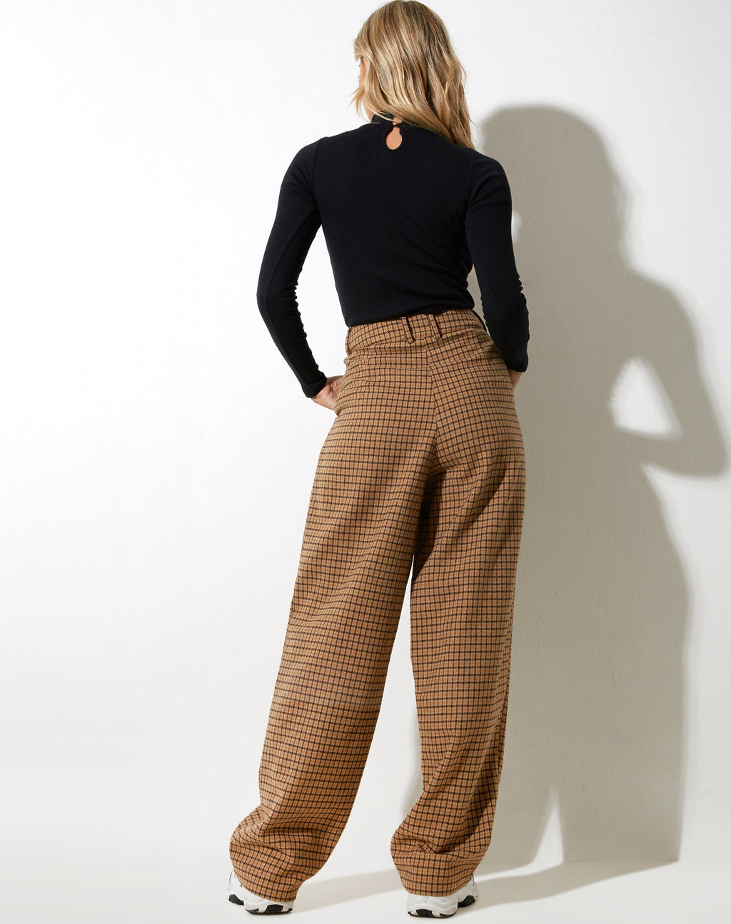 Sakila broek in wol bruin