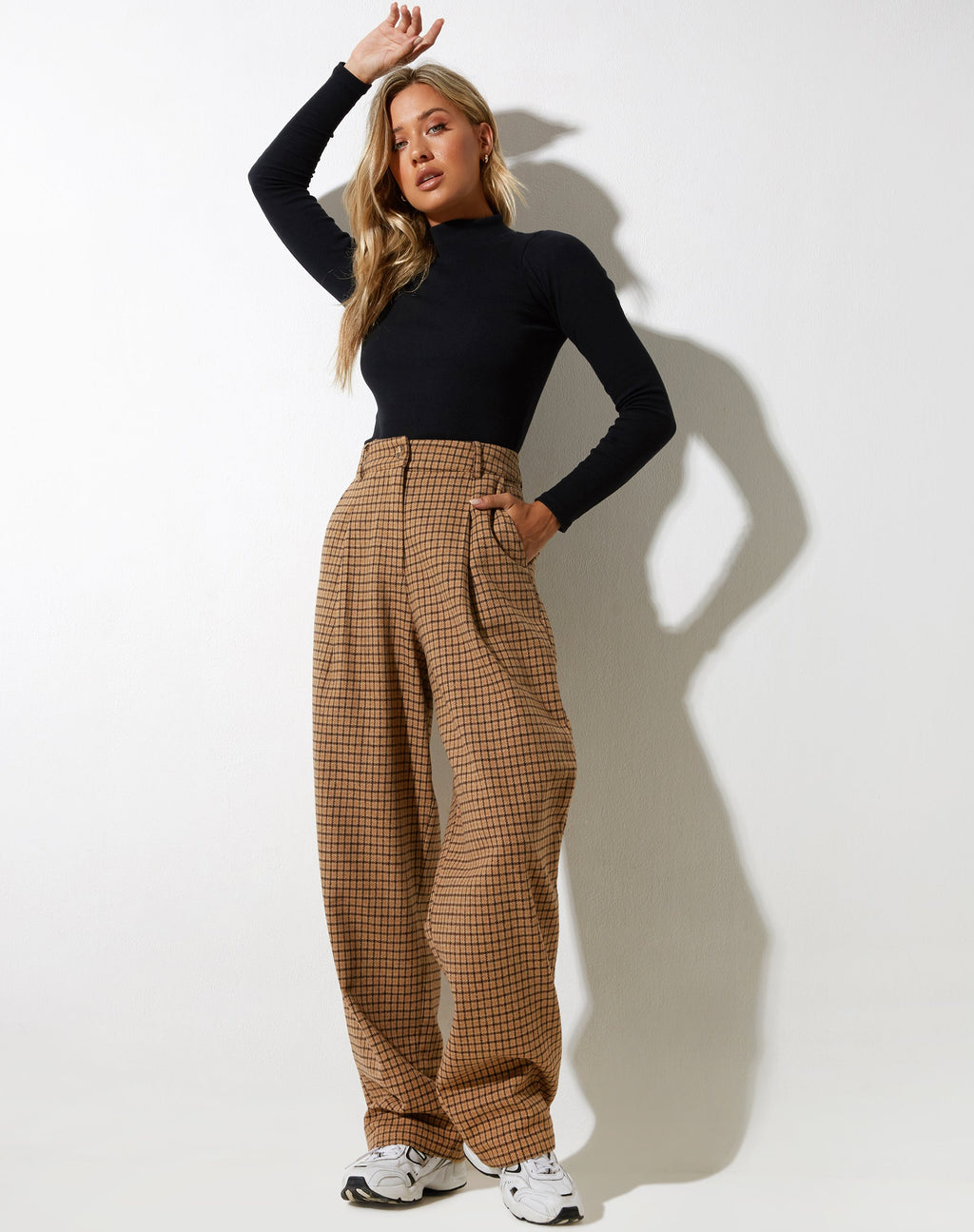 Sakila broek in wol bruin