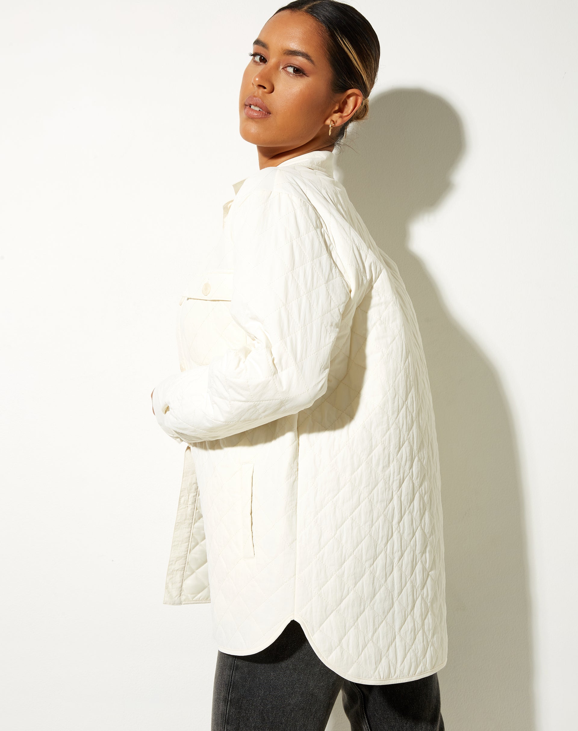 Afbeelding van Marcel Shirt in Gewatteerd Warm Wit
