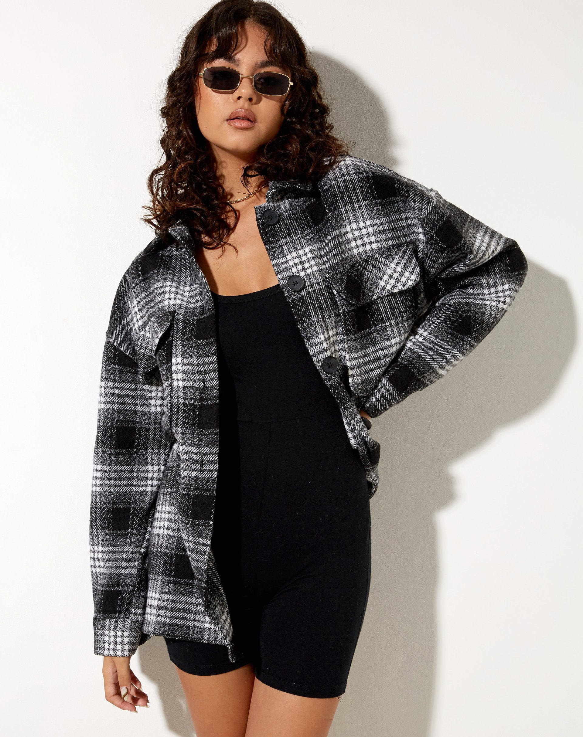 Afbeelding van Marcella Shirt in Ruit Zwart