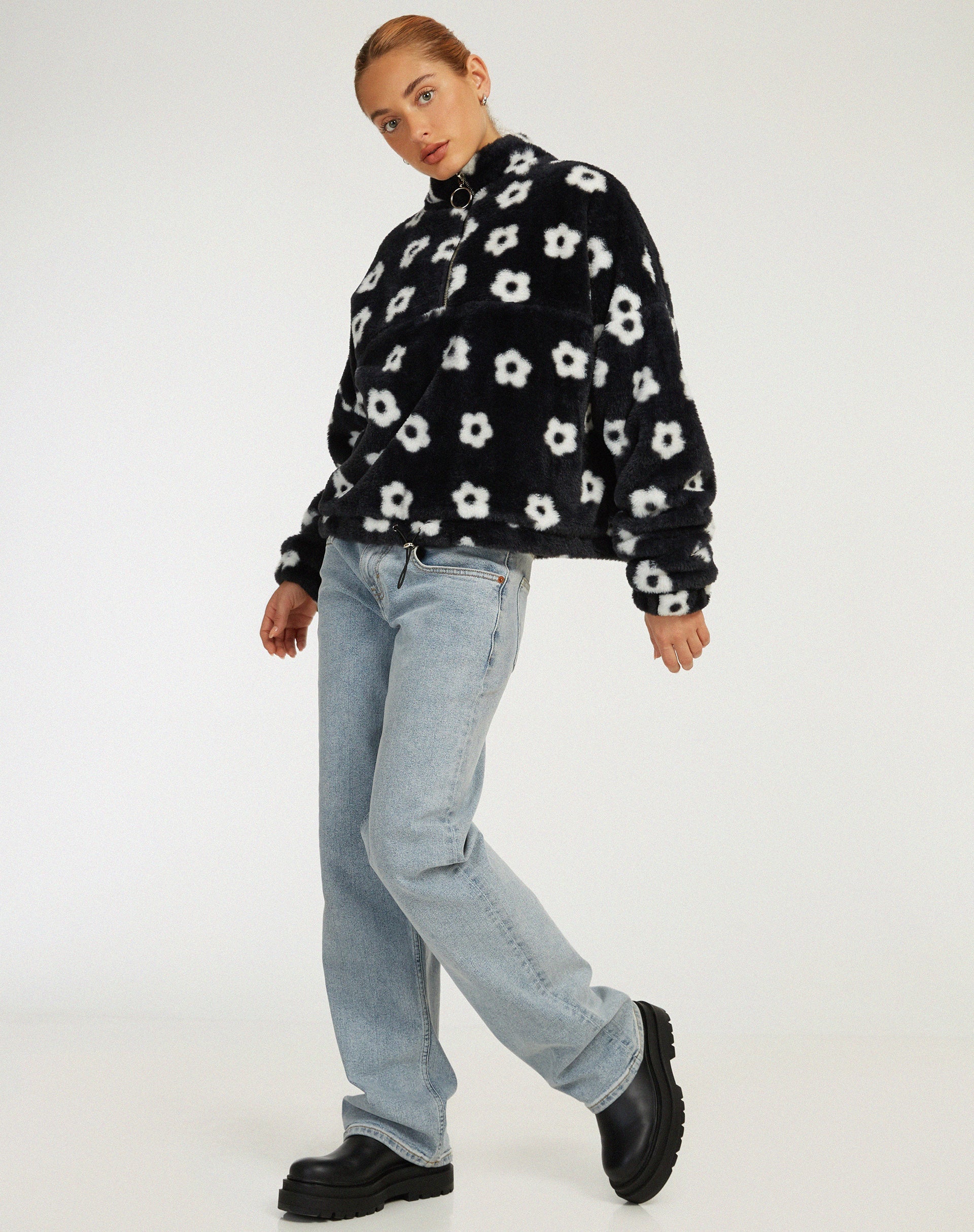 Nero jas in Daisy zwart en wit