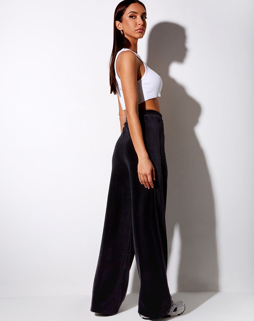 Afbeelding van Obeli broek in rib zwart