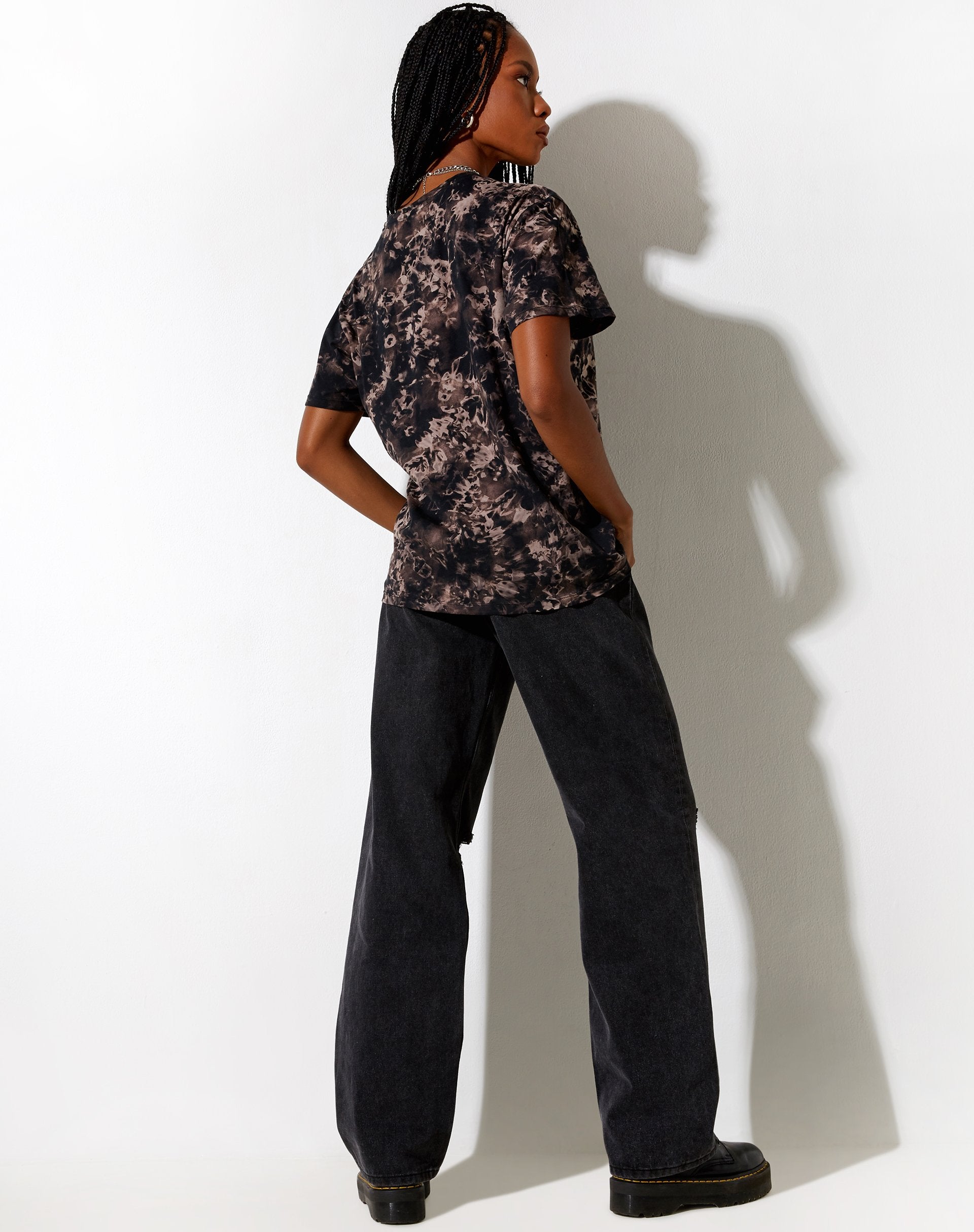 Afbeelding van Oversize Basic Tee in Oil Smoke