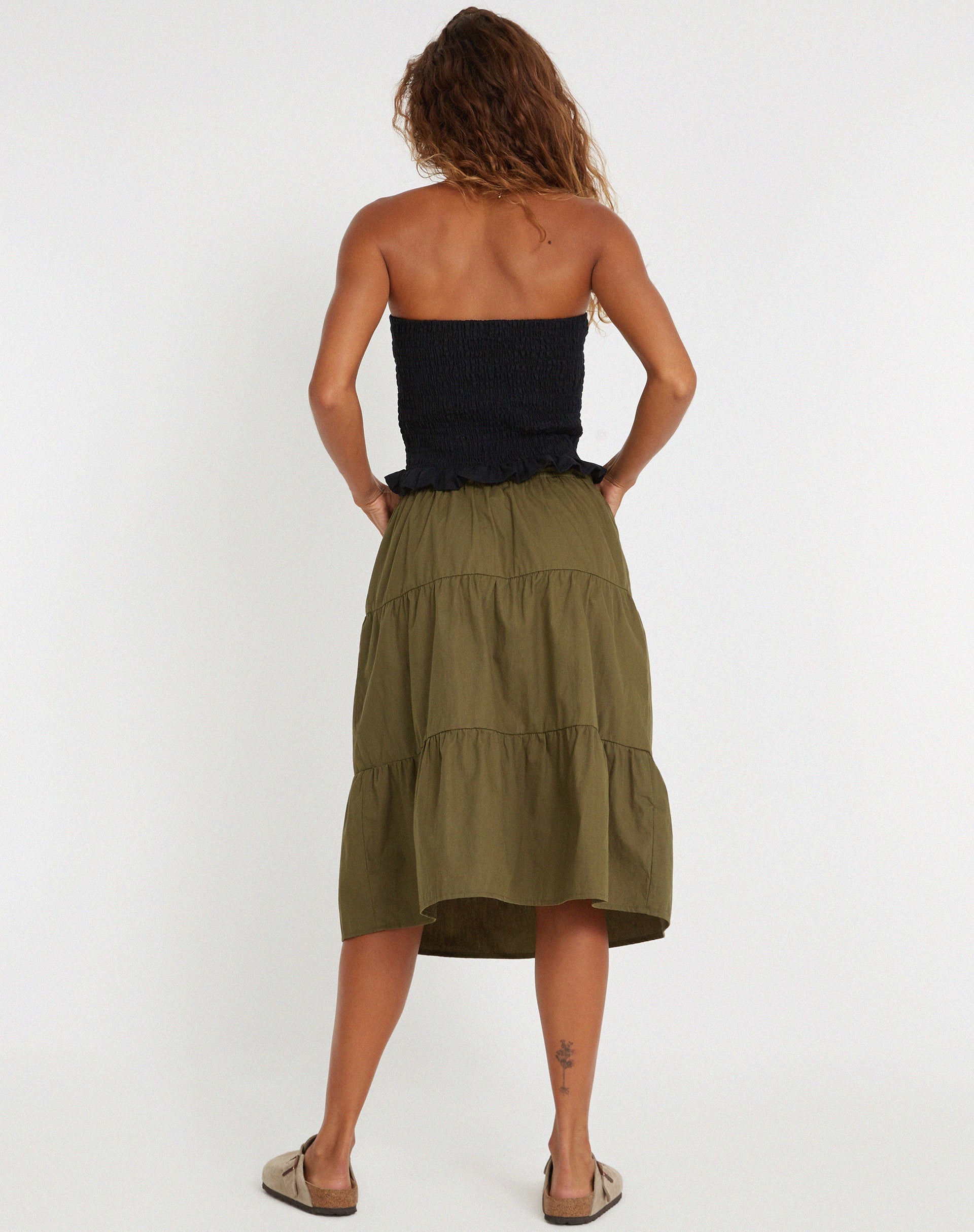 Afbeelding van Reef Midi rok in Loden Green