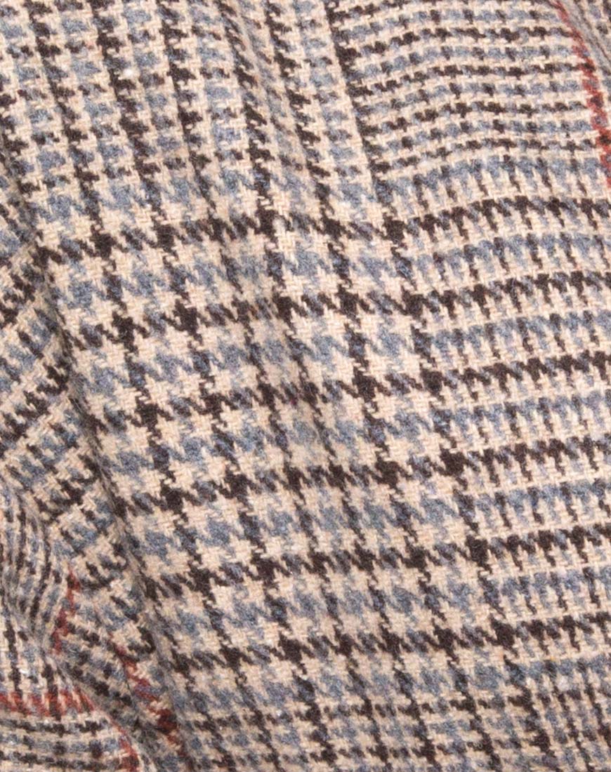Afbeelding van Duster Longline Coat in Glenn Check Naturel