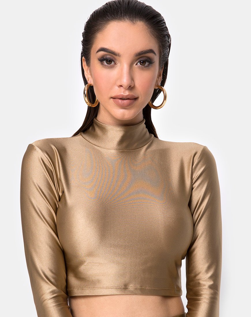 Rhala Crop Top in Nylon Goud