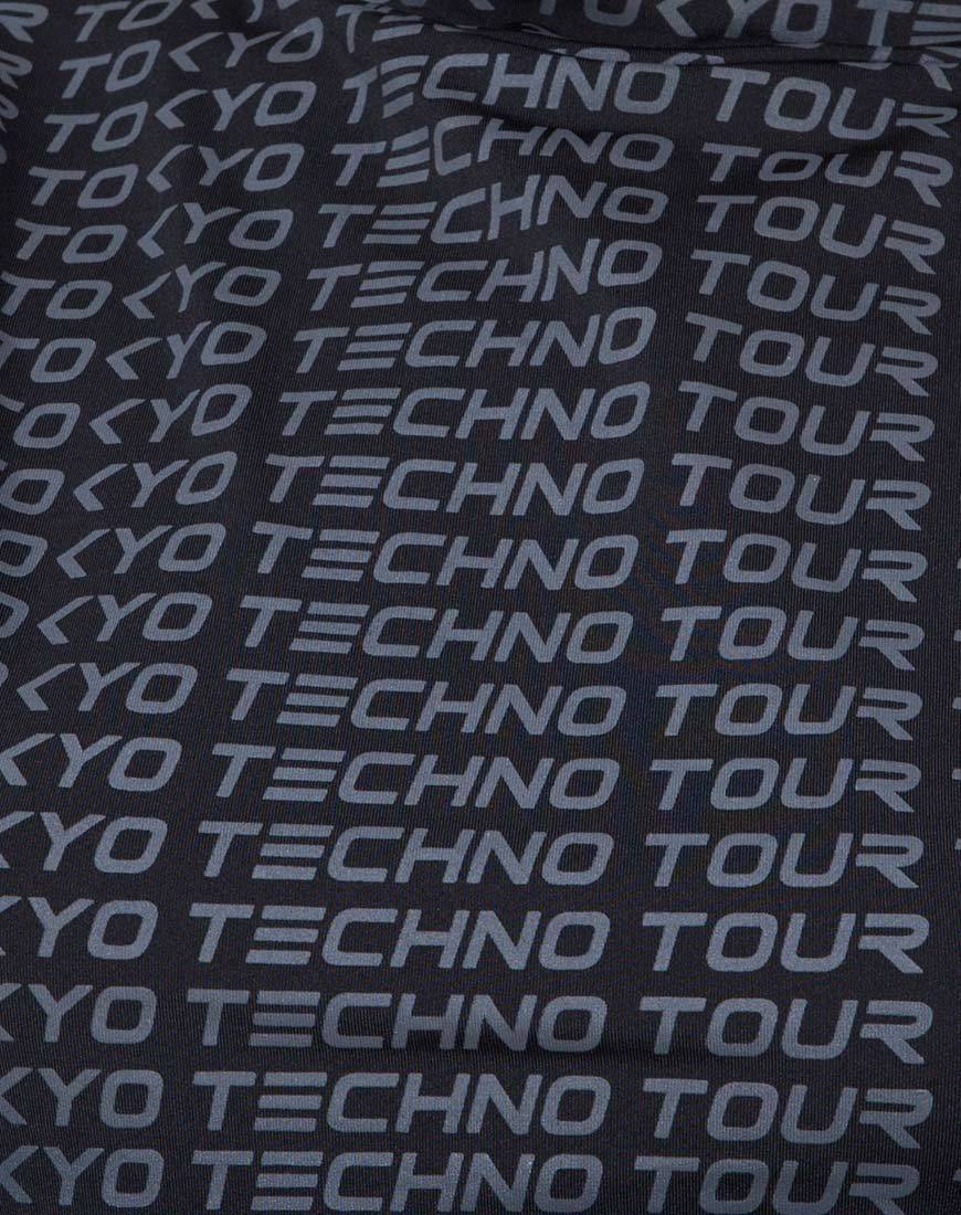 Afbeelding van Rhala Crop Top in Tokyo Techno Tour Zwart