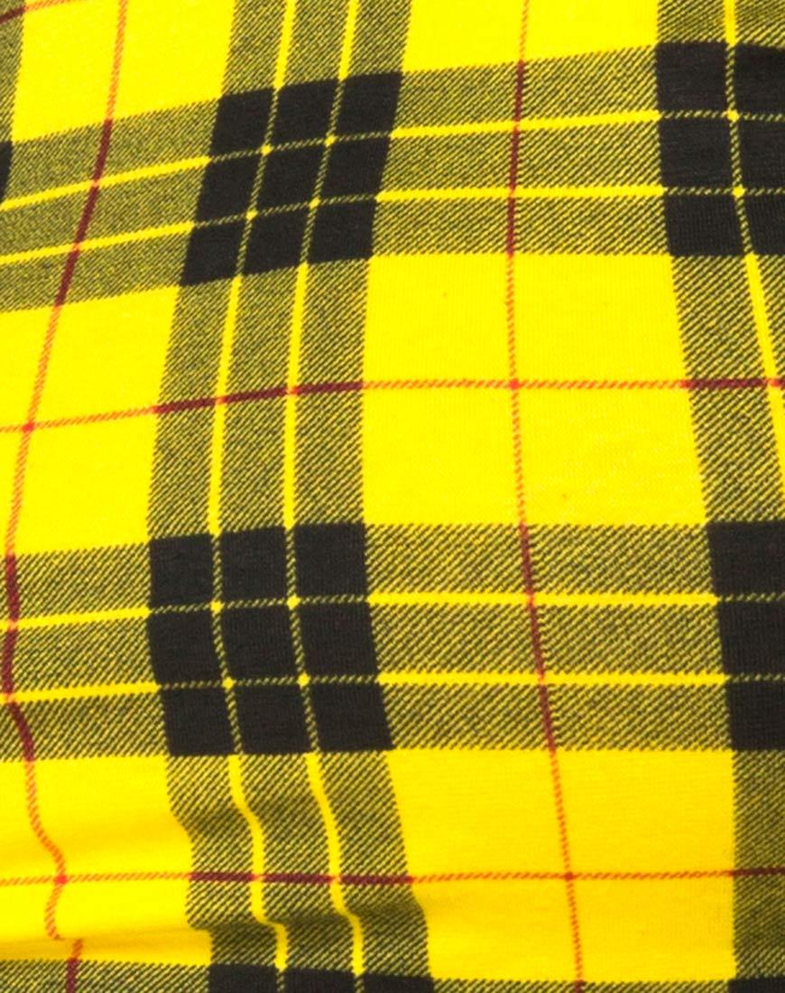 Afbeelding van Rhala Crop Top in Winter Plaid Geel