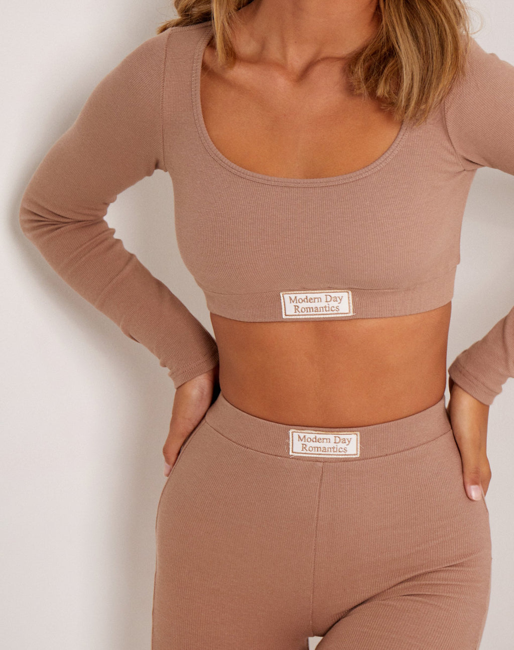 Esmera top in zilver nerts met Modern Day Label borduursel