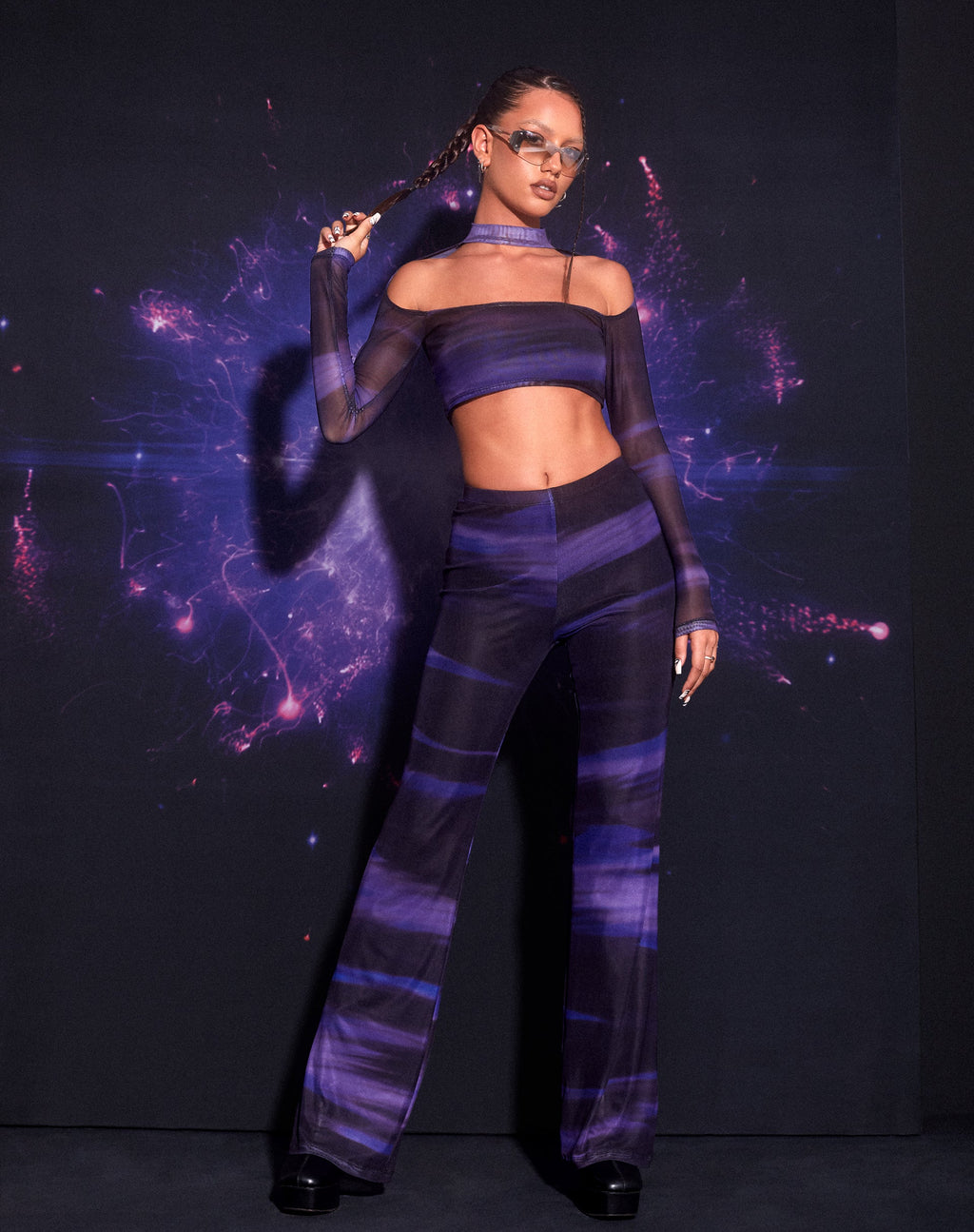 Herly Flare Broek in Cosmic Melt