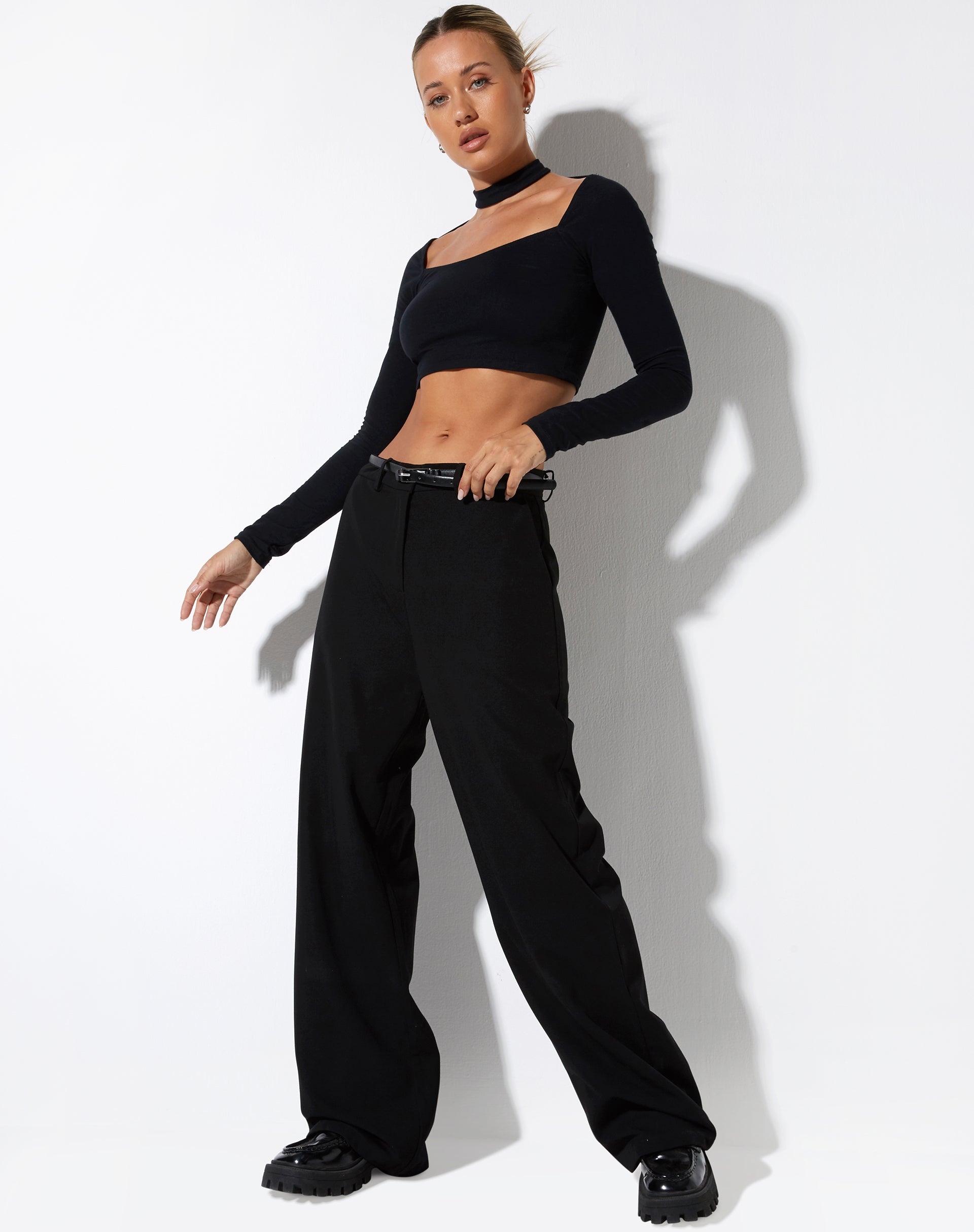 Afbeelding van Ribus Crop Top in Zwart