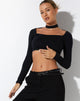 Afbeelding van Ribus Crop Top in Zwart
