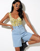 Afbeelding van Ridis Vest Crop Top in Sunflower Pop Yellow