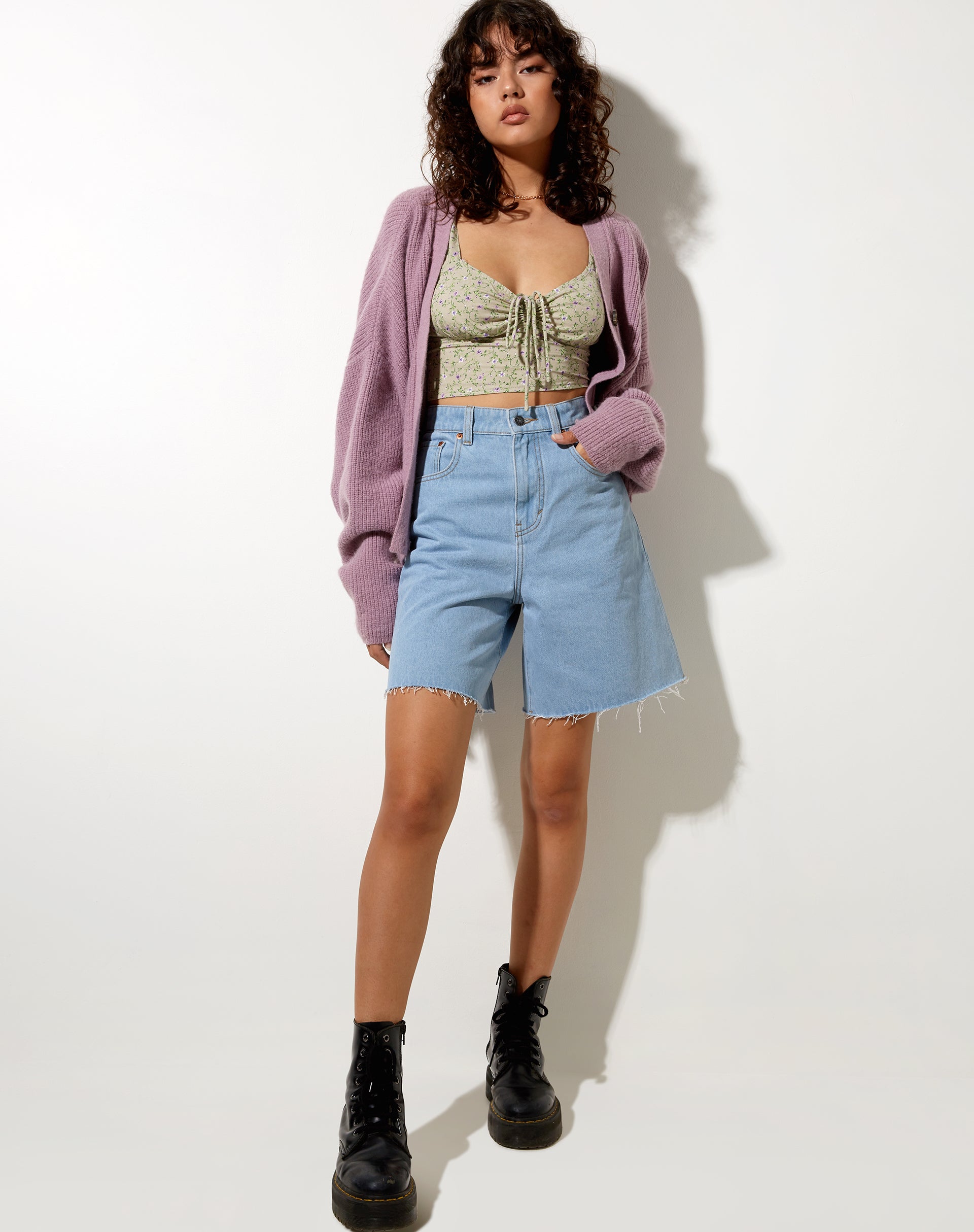 Afbeelding van Ridis Vest Crop Top in Parma Violet