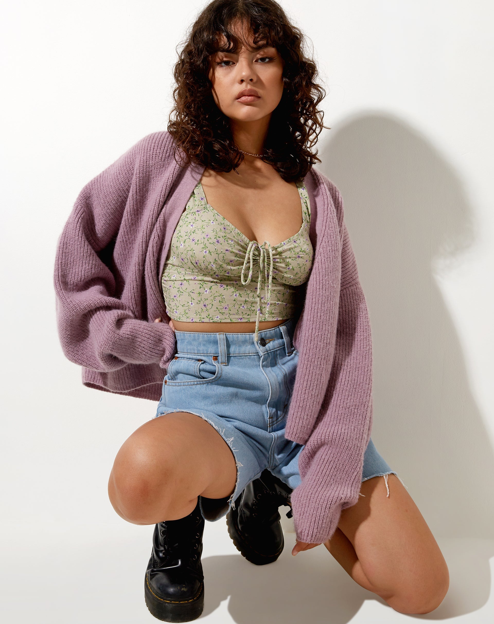 Afbeelding van Ridis Vest Crop Top in Parma Violet