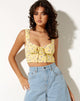 Afbeelding van Ridis Vest Crop Top in Wild Flower Lemon Drop