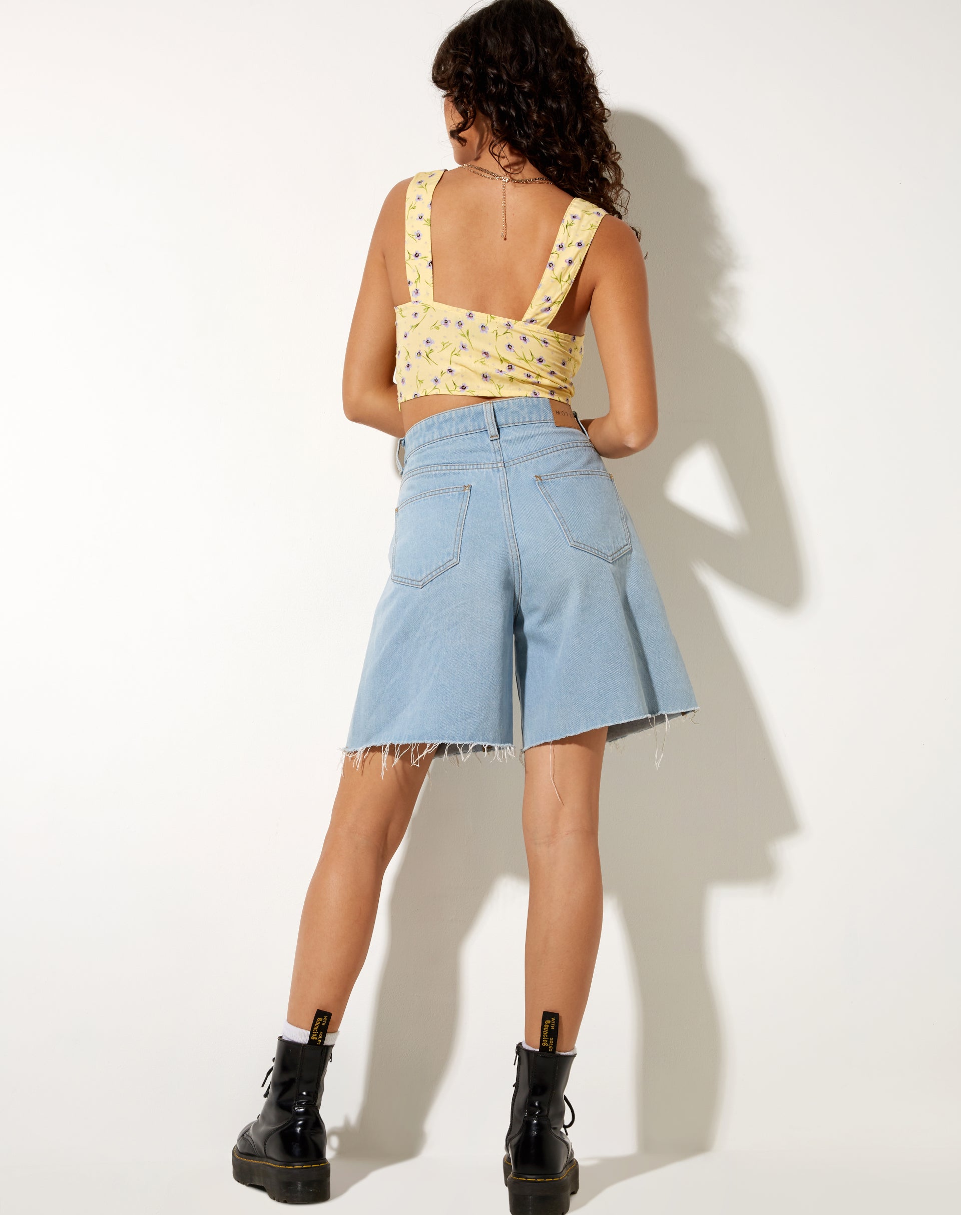 Afbeelding van Ridis Vest Crop Top in Wild Flower Lemon Drop