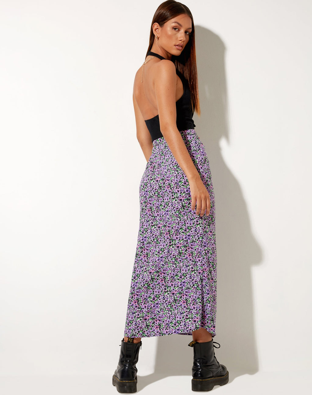Rima Midi rok in lila bloesem