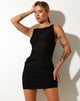 Afbeelding van Rimbi Vest Top in Stripe Mesh Zwart