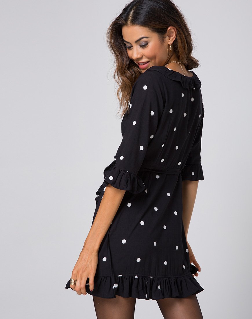 Afbeelding van Riser Jurk in Polkadot Zwart-Wit