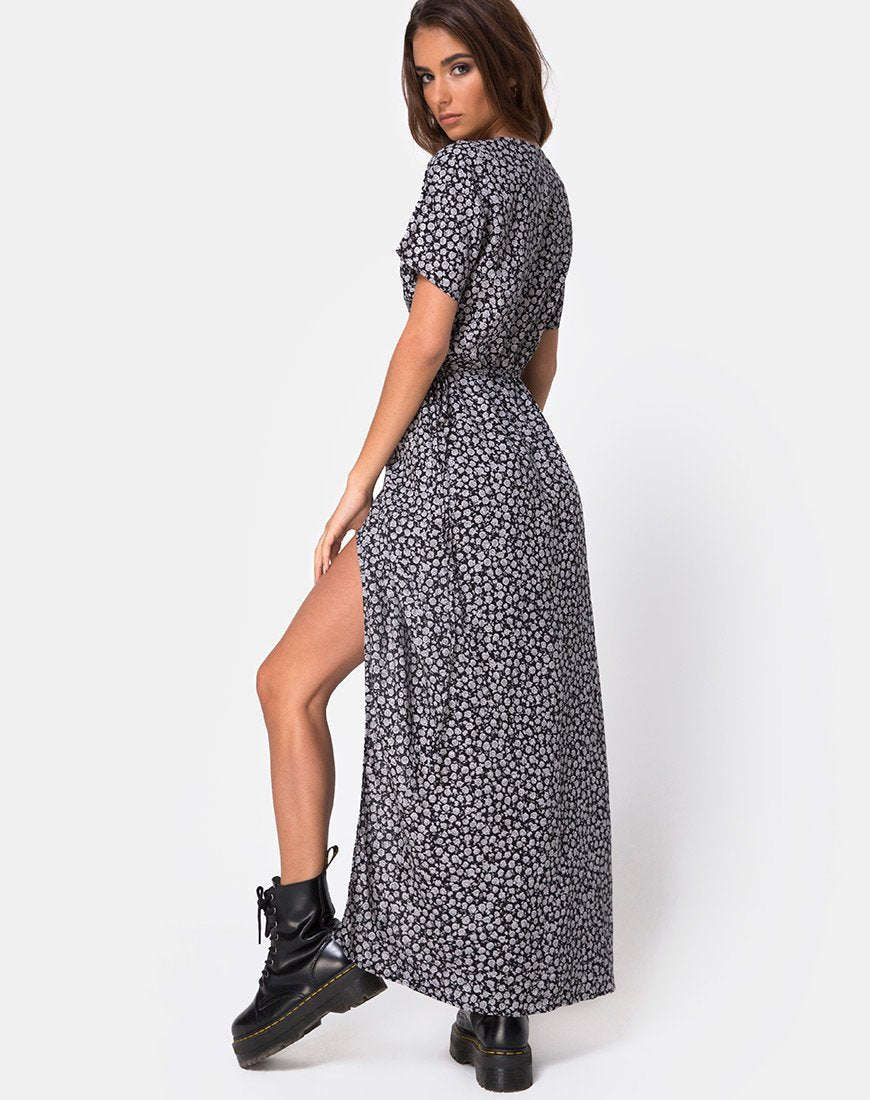 Afbeelding van Riva Jurk in Ditsy Rose Zwart