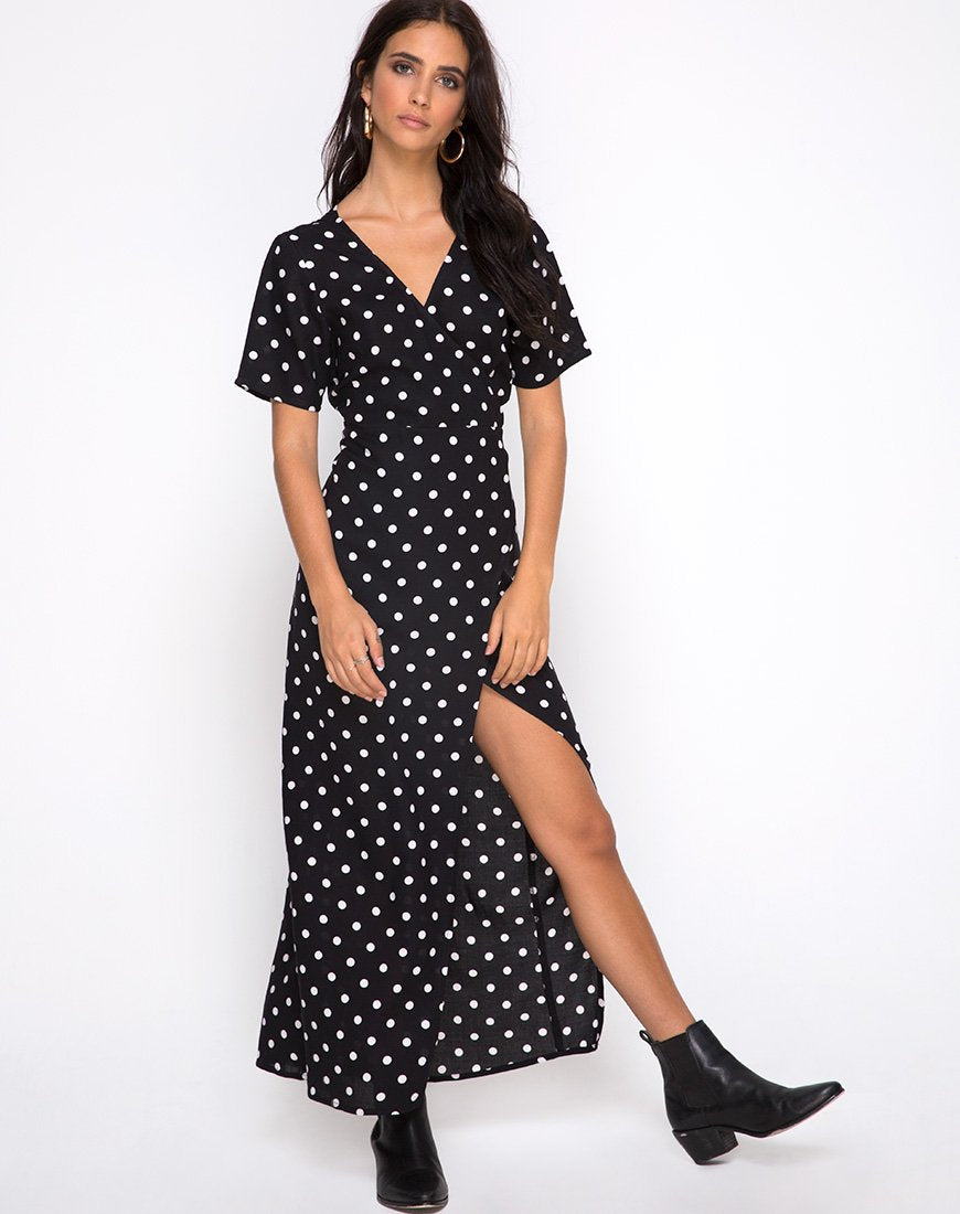 Afbeelding van Riva Jurk in Medium Polka Z/W