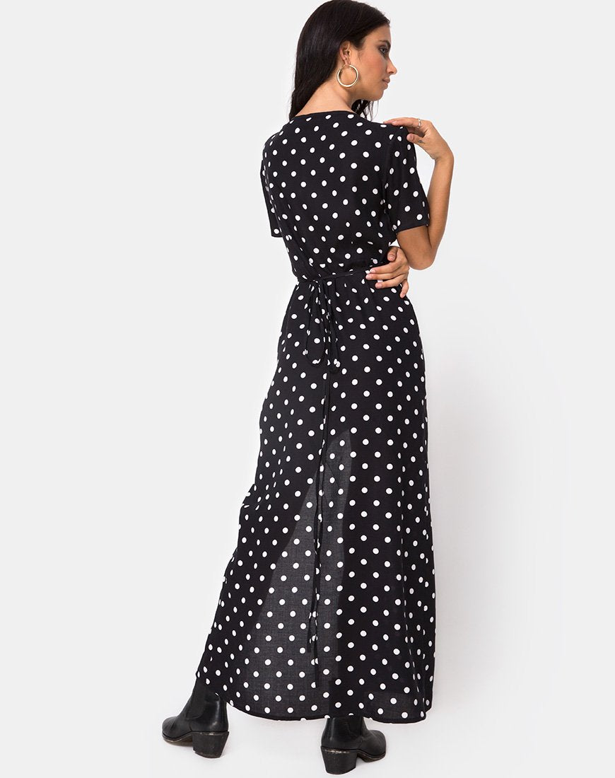 Afbeelding van Riva Jurk in Medium Polka Z/W