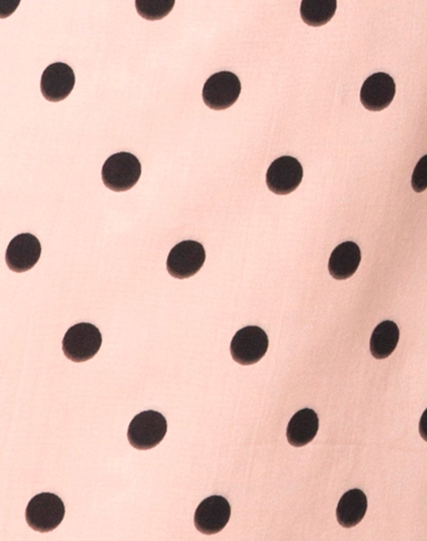 Afbeelding van Riva jurk in New Polka Nude Zwart